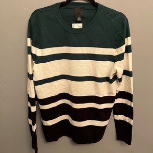 H&M Green and Black Stripes Sweater (Medium)